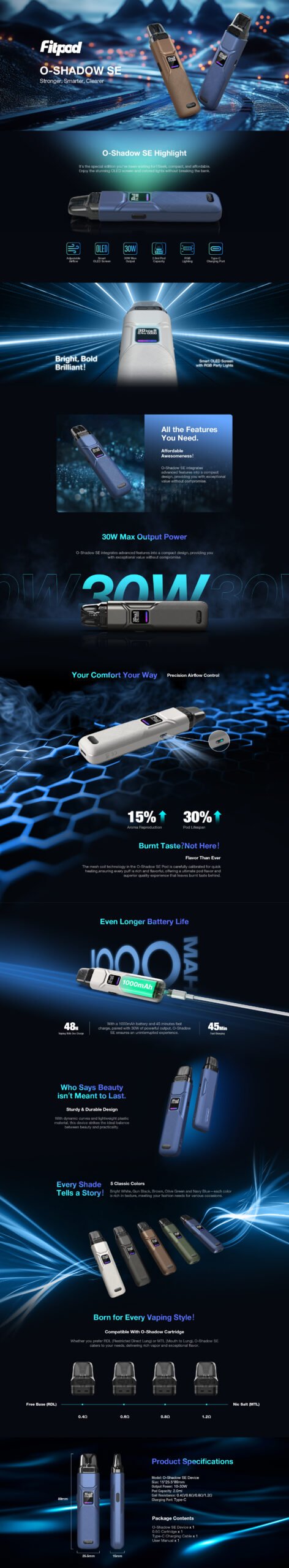 【小煙主機】FITPOD O-SHADOW SE 主機